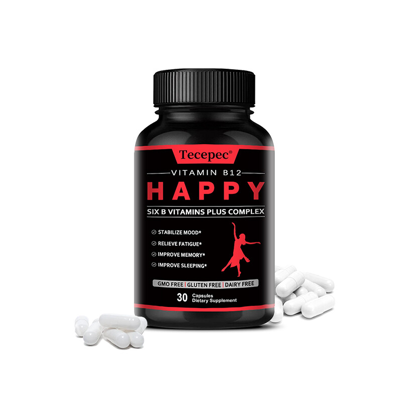 B-12 Complex, Vitamins B1, B2, B3, B6 & B12, Energy, Metabolism Aid