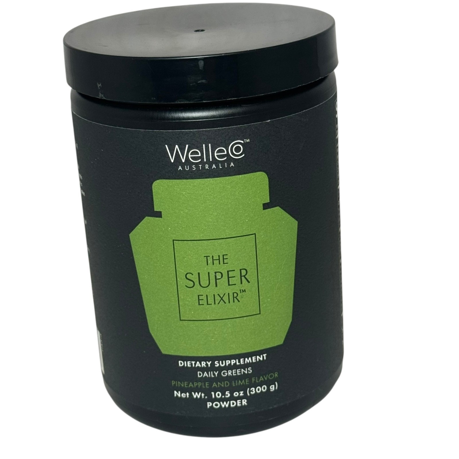WelleCo Super Elixir Greens Powder Supplement Pineapple/Lime NEW Sealed Exp 2027