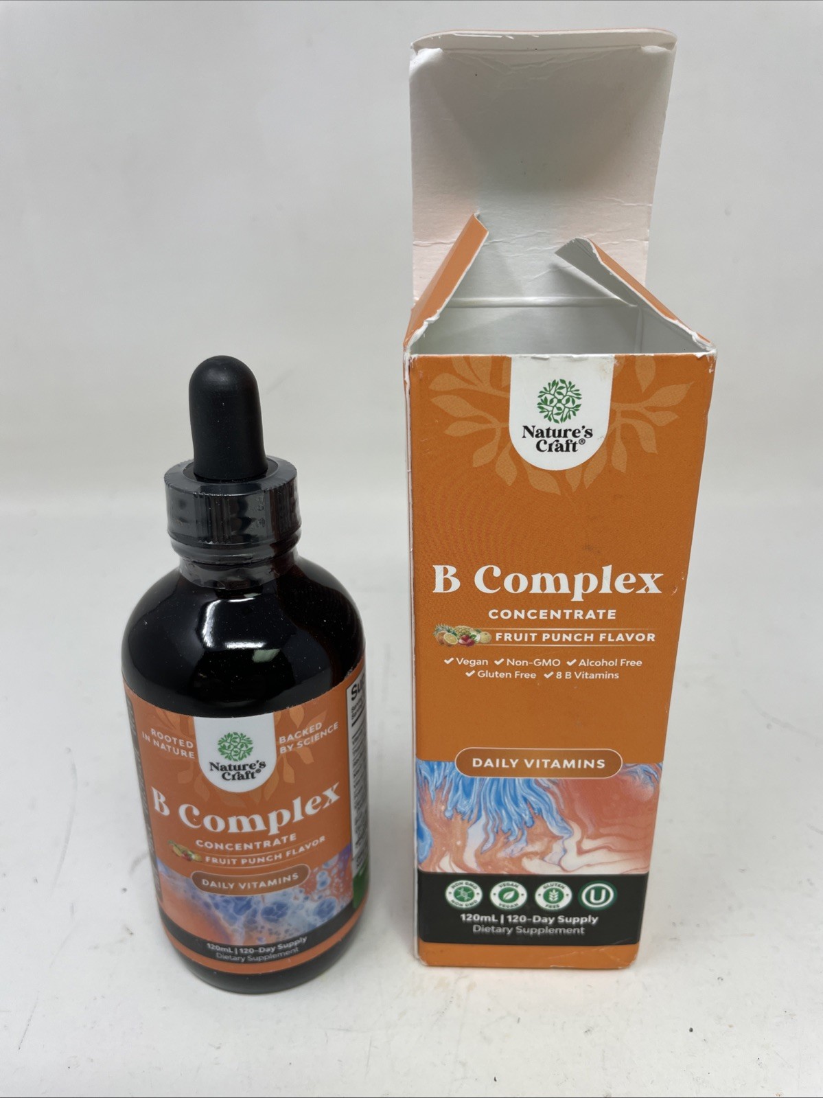 Vegan Vitamin B Complex Liquid – 9-in-1 Liquid B Complex Vitamins 120mL new