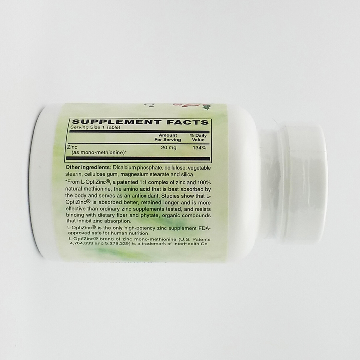 Holly Hill Health Foods, Zinc 20 MG, 100 Tablets