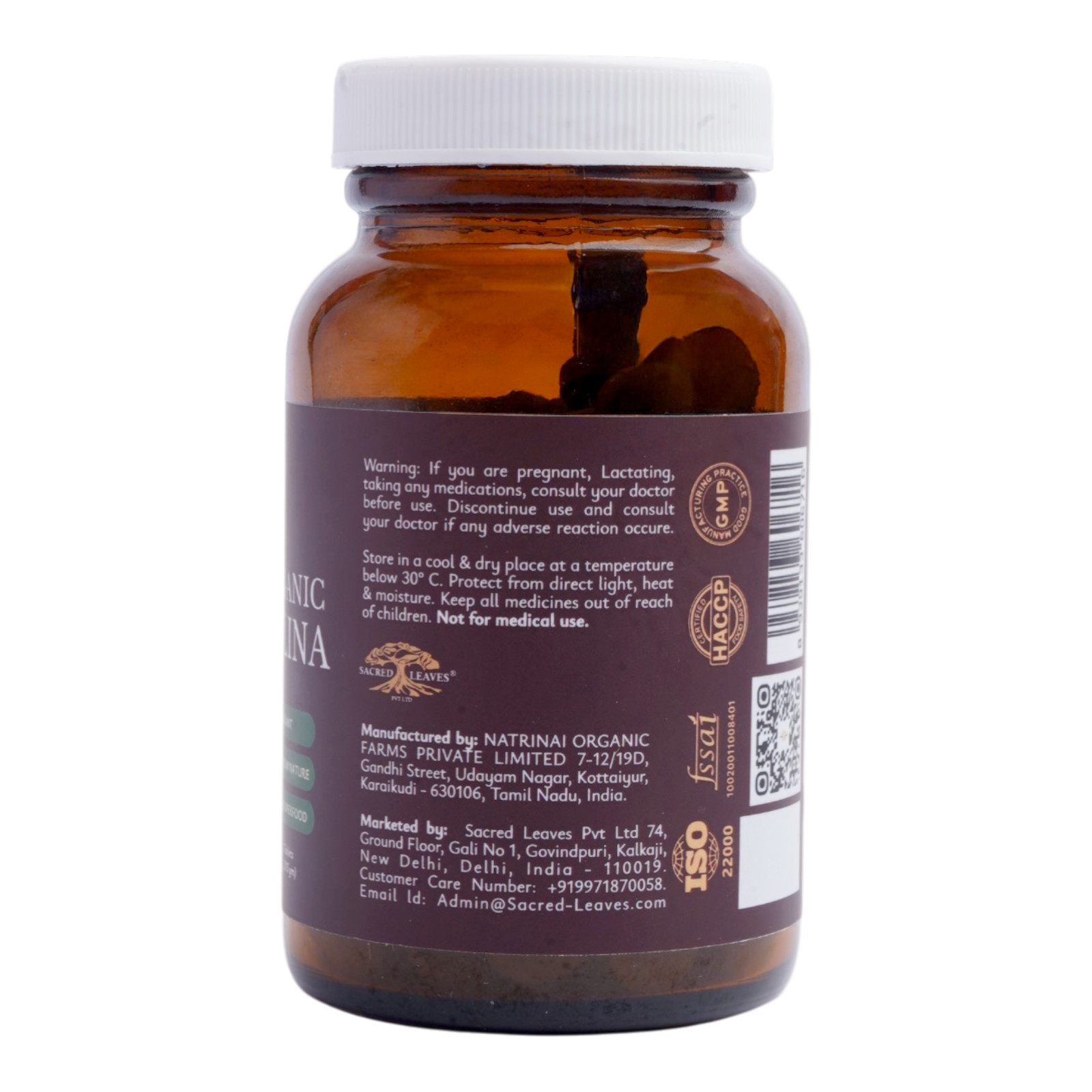 Sacred Leaves 100% Organic Spirulina Tablets 500 mg | Arthrospira Platensis