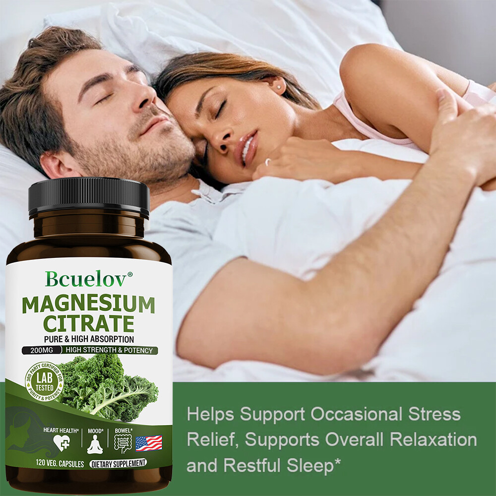 Magnesium Citrate 200mg Supplement Vegetarian/Gluten Free/Non-GMO