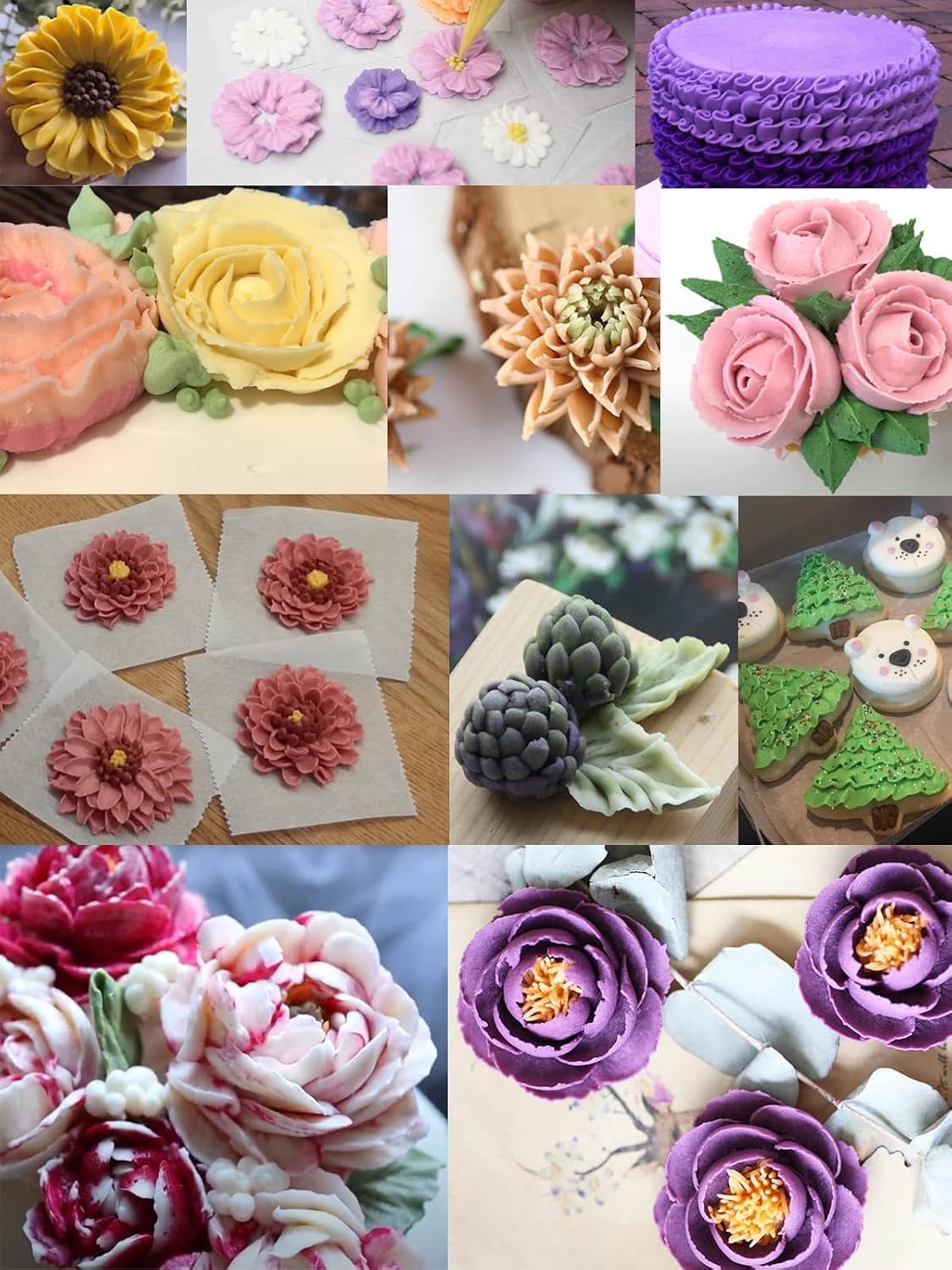 Flower & Leaf Piping Tips Set, 79, 81, 104, 123, 124, 125, 126, 127,352 Tip for
