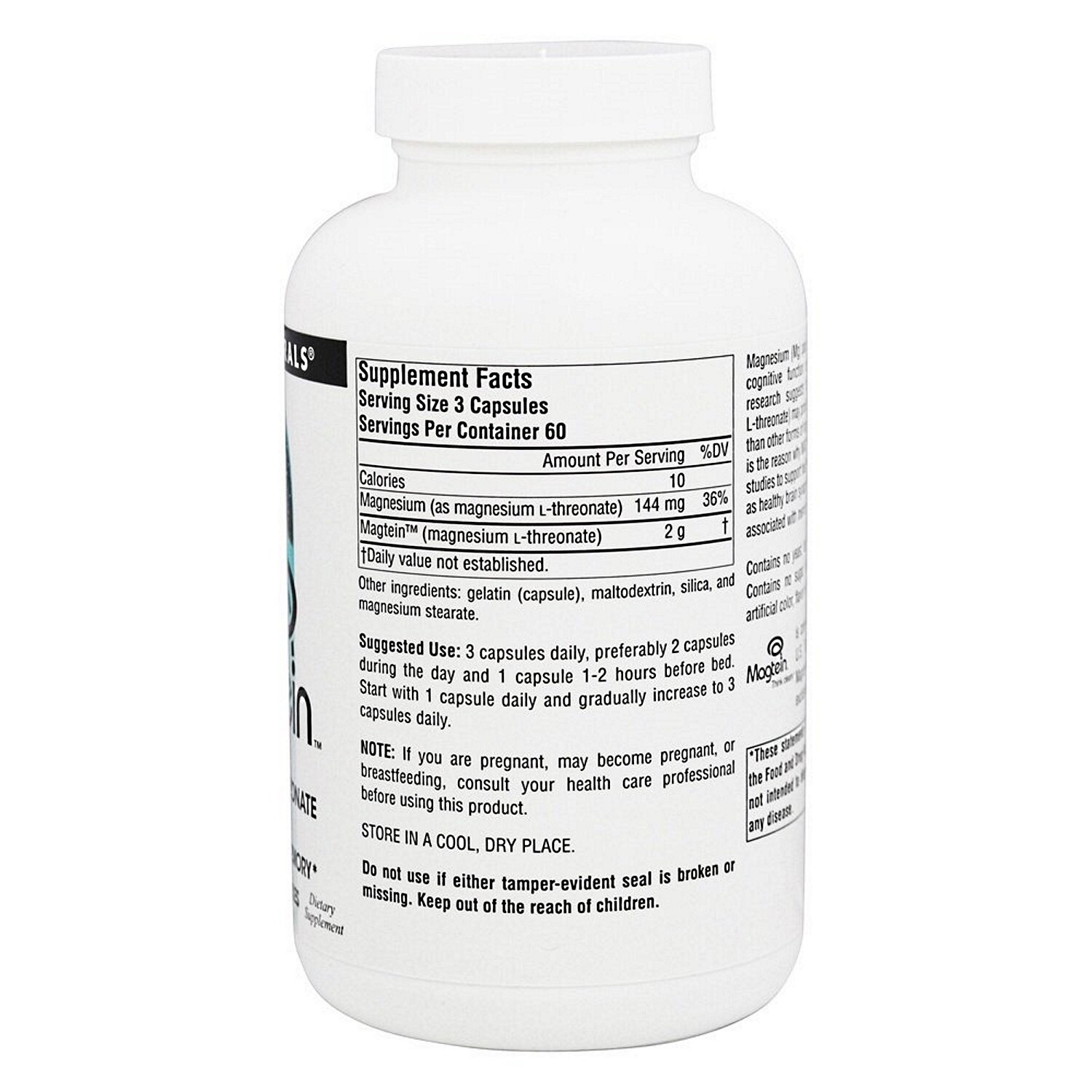 Source Naturals Magtein Magnesium L-Threonate, 180 Capsules