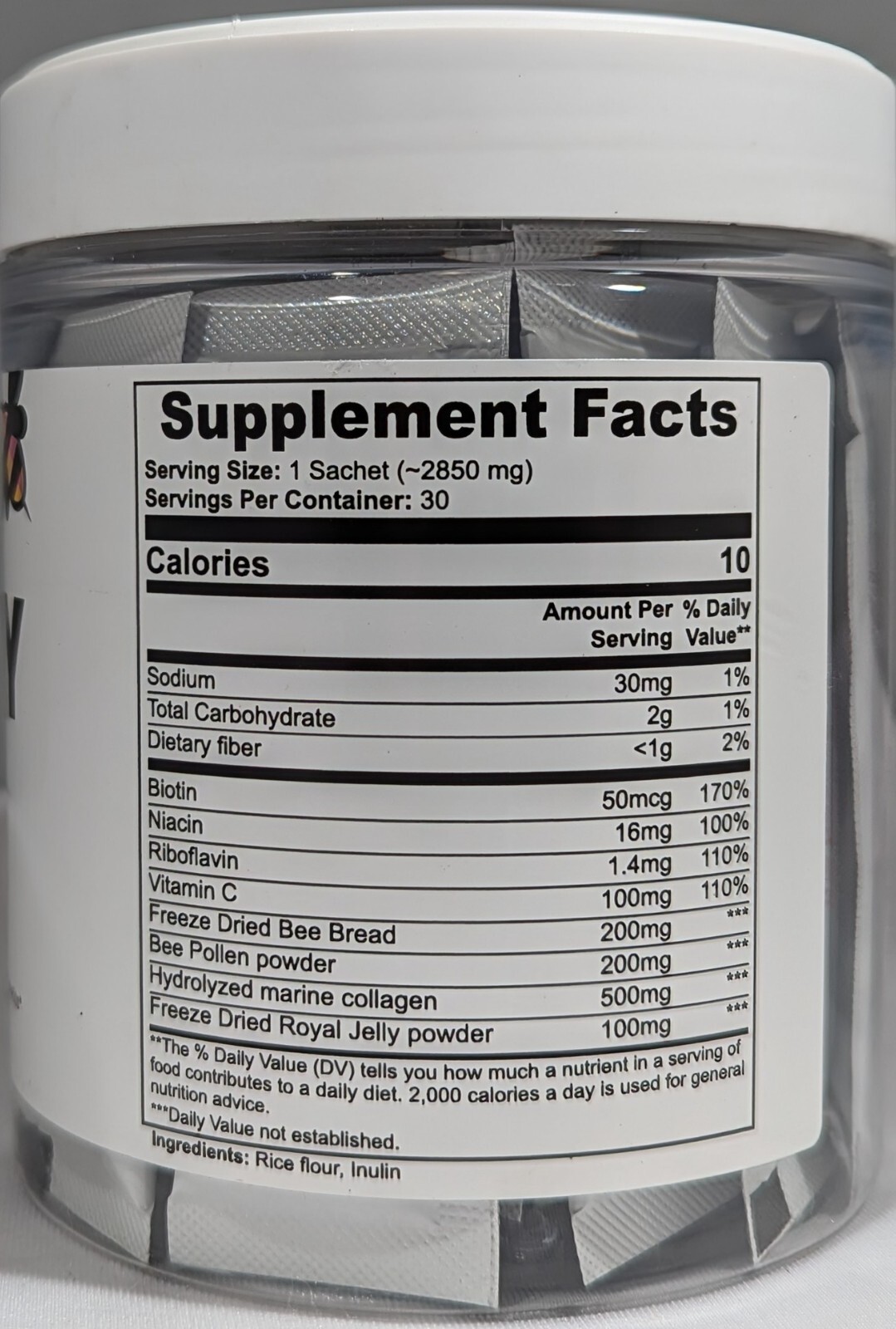 Bee Vitality Shot, Bee Pollen & Royal Jelly, 30 Sachets – EXP: 4/26