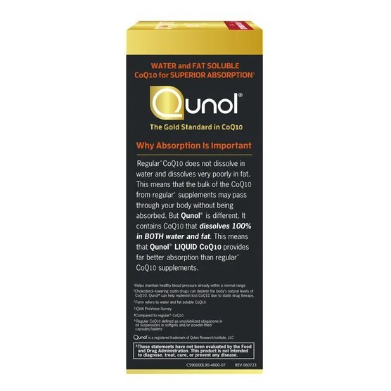 Qunol Liquid CoQ10 100mg 90 Servings 30.4 fl oz Orange Pineapple Flavor EXP:8/27