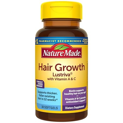 Nature Made Hair Growth Softgels Lustriva Biotin 30ct