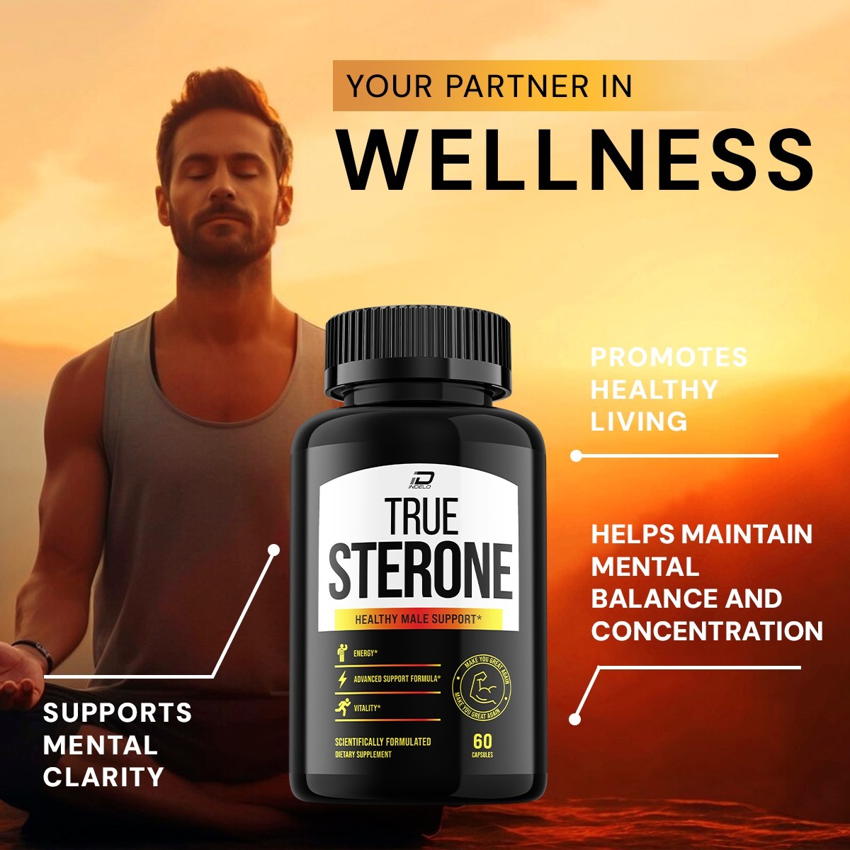 (2 Pack) True Sterone for Men Capsules – True Sterone Vitamin Complex Pills