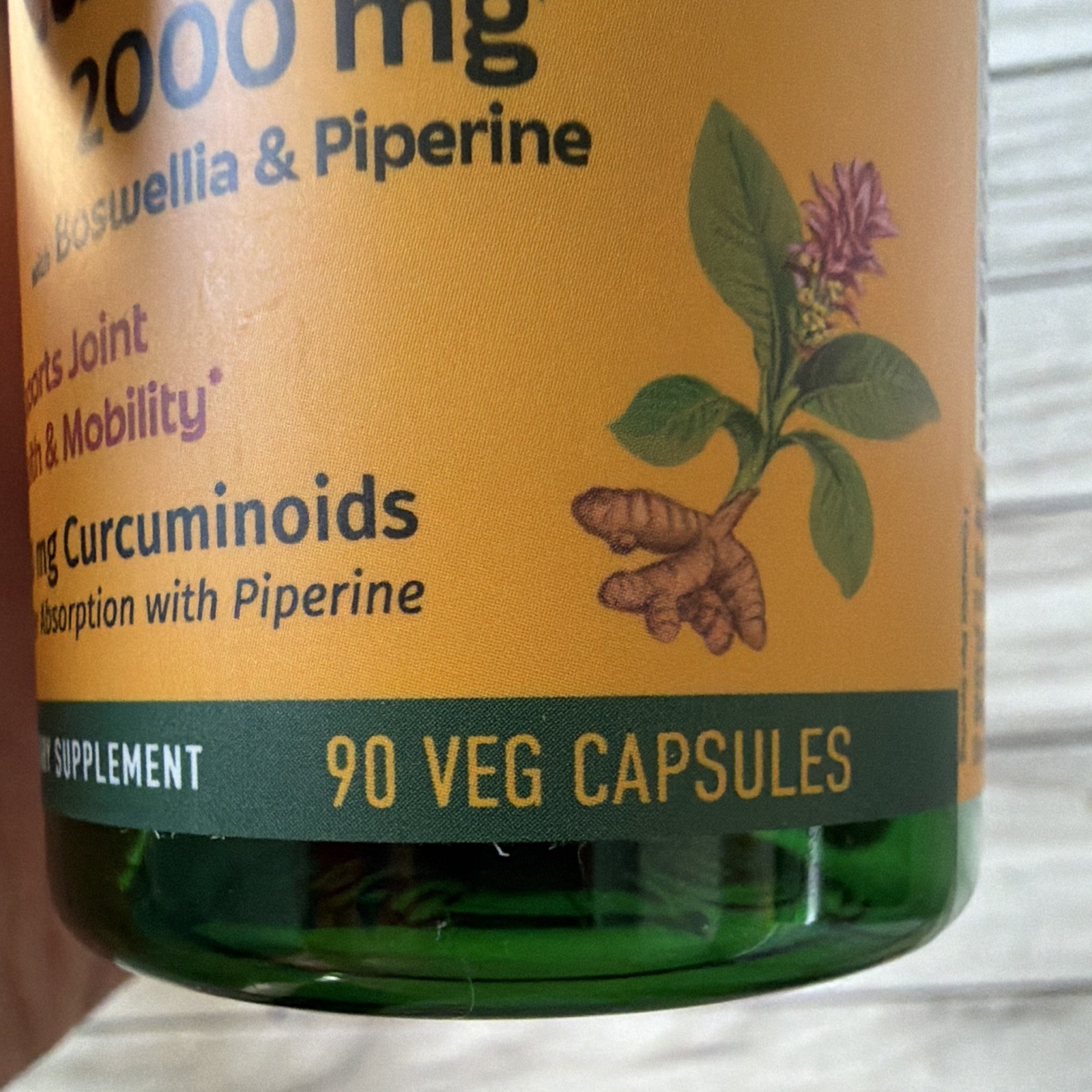 VAHDAM Turmeric Curcumin 2000mg w/ Boswellia & Piperine Vegan 90 Capsules