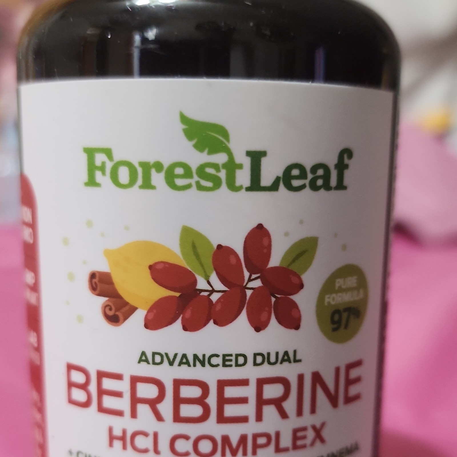 ForestLeaf Berberine HCl Gymnema Bitter Melon Cinnamon 1300mg 90 Capsules