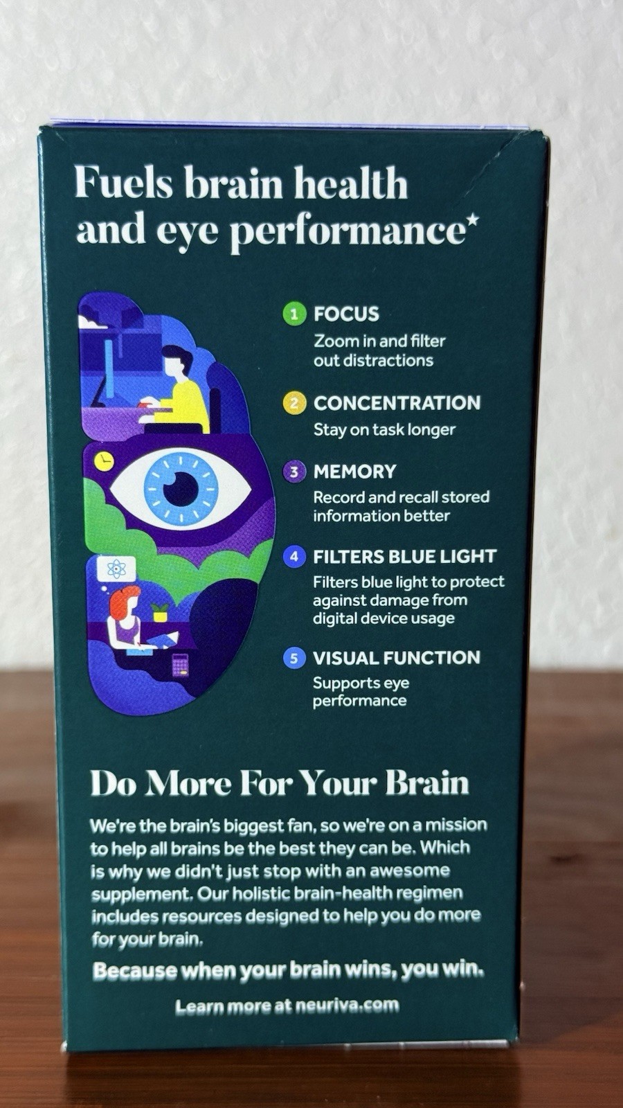 Neuriva Brain+Eye Brain & Vision Support Memory Focus 30 Capsules Exp 02/2028