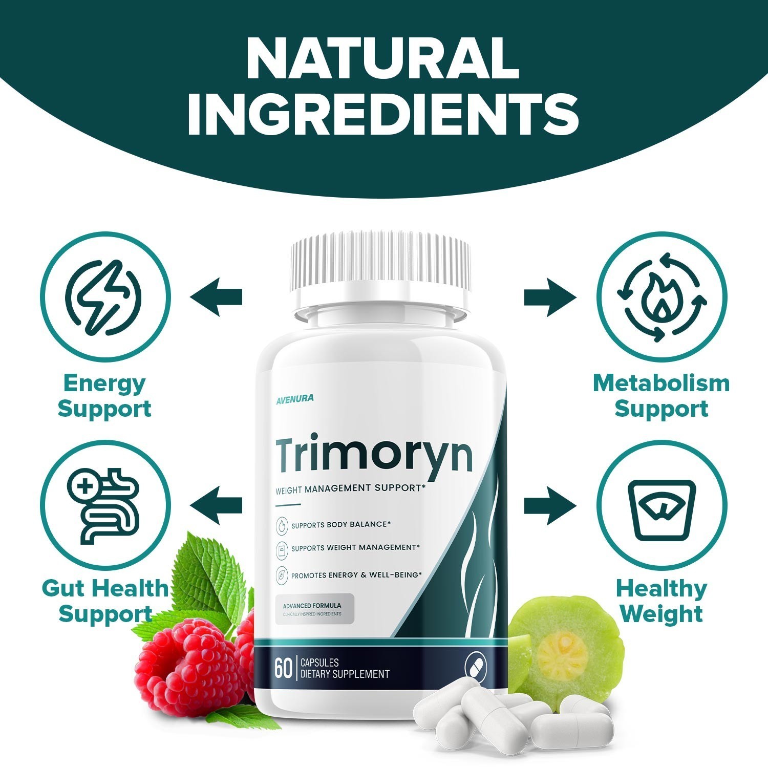(1 Pack) Trimoryn Capsules – Advanced Formula Supplement Pills Daily Health