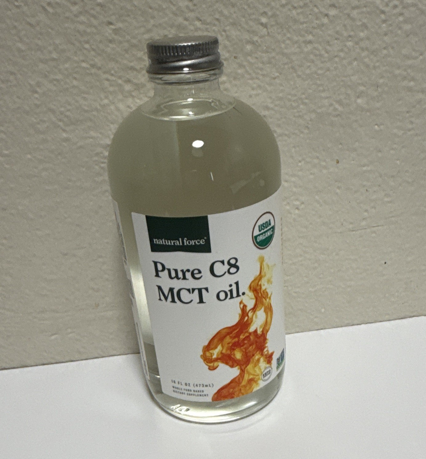 Natural Force USDA Organic Pure C8 MCT Oil 16 fl oz (473 mL)