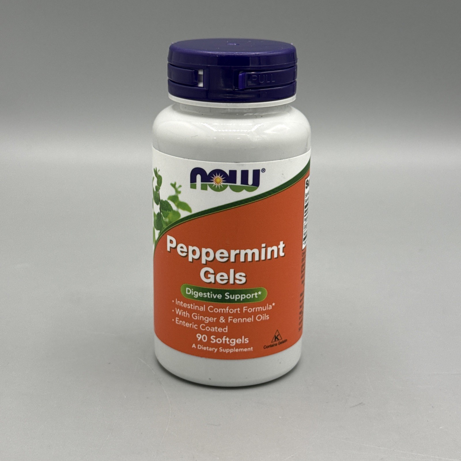 NOW FOODS Peppermint Gels 90 Softgels New 9/2029