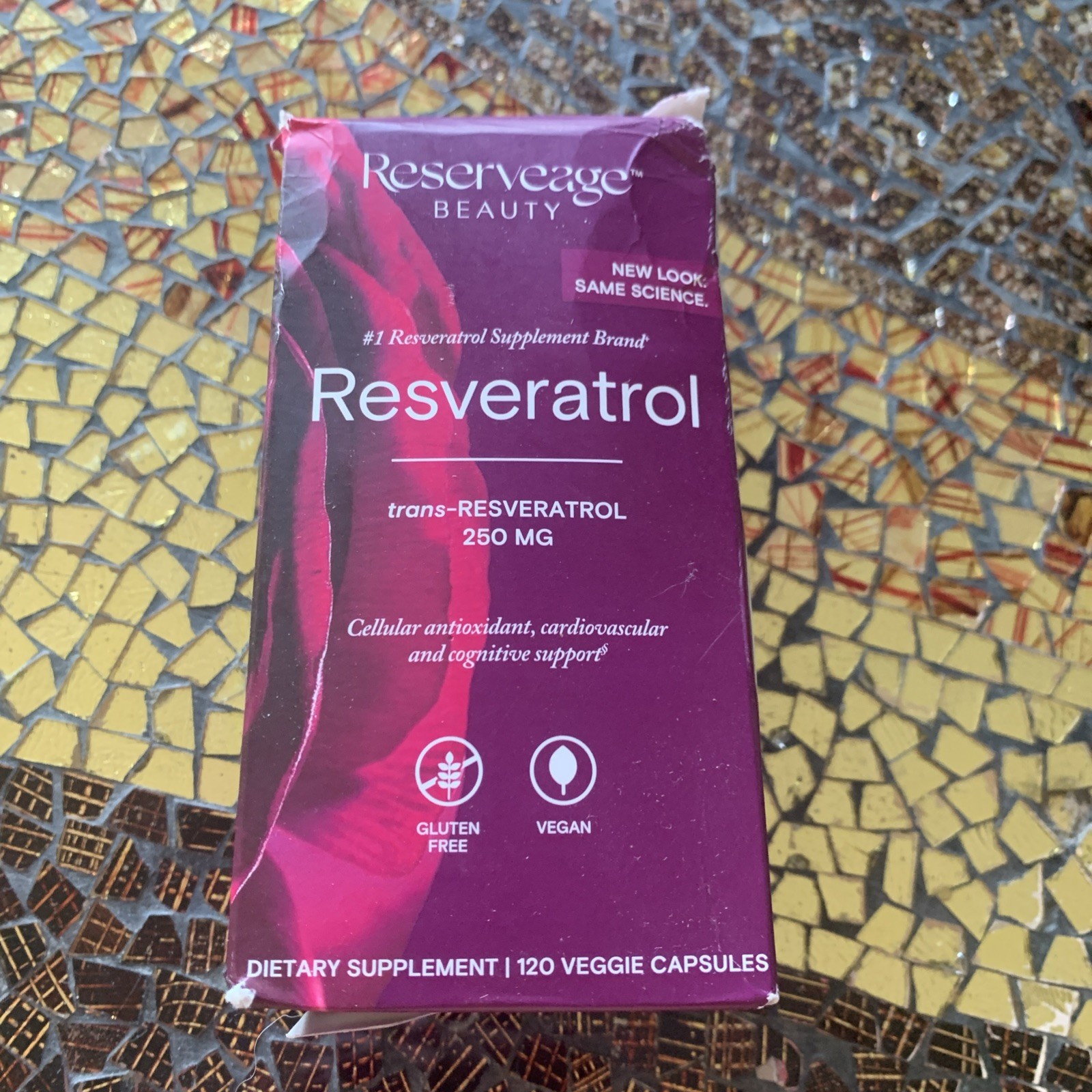Reserveage Resveratrol 250 mg Dietary Supplement 120 VegCaps for so 01/2027