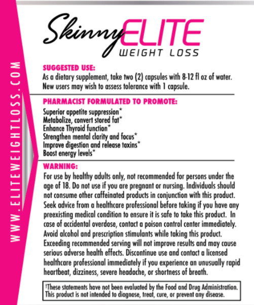 Skinny Elite Weight Loss Supplement USA Formulated Updated Formula V2
