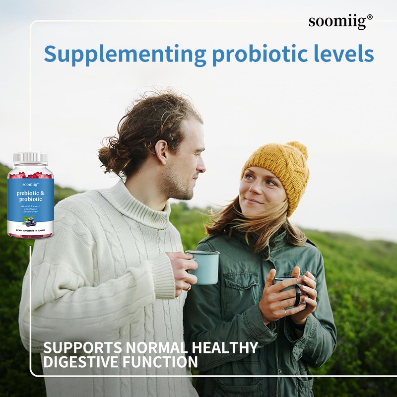 Prebiotic & Probiotic Gummies-Supports Digestive Balance, Bloating Relief 60pcs