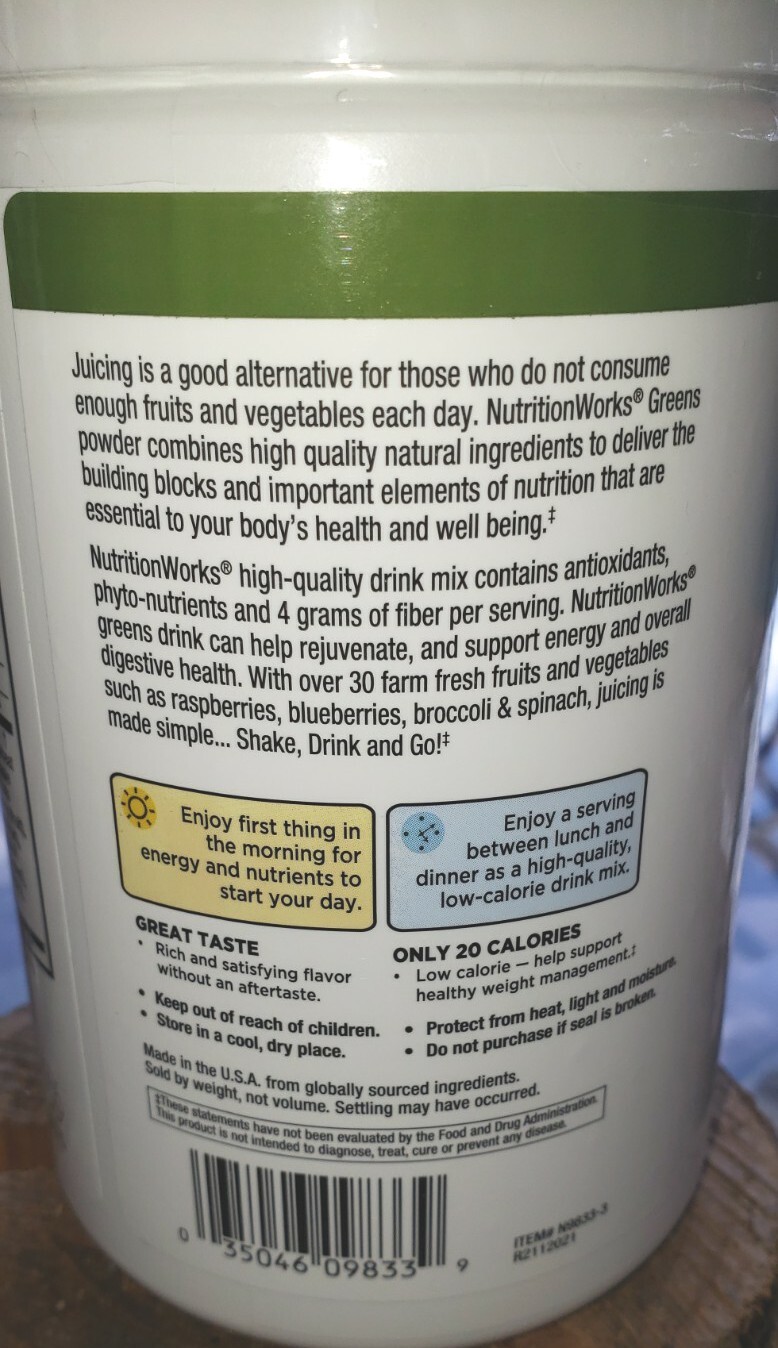 NutritionWorks 9.88 Oz Berry Flavor 28 Servings Greens & Superfoods Powder