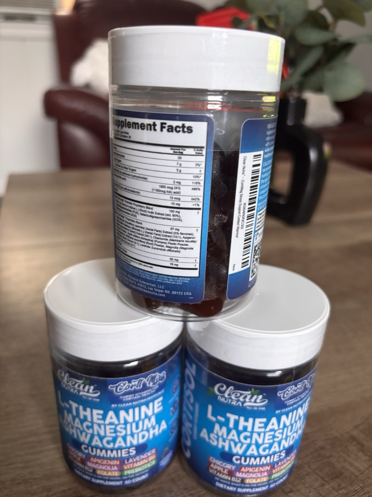 Clean Nutra Ashwagandha Magnesium L-Theanine Gummies 60 Ct Lot of 3 New