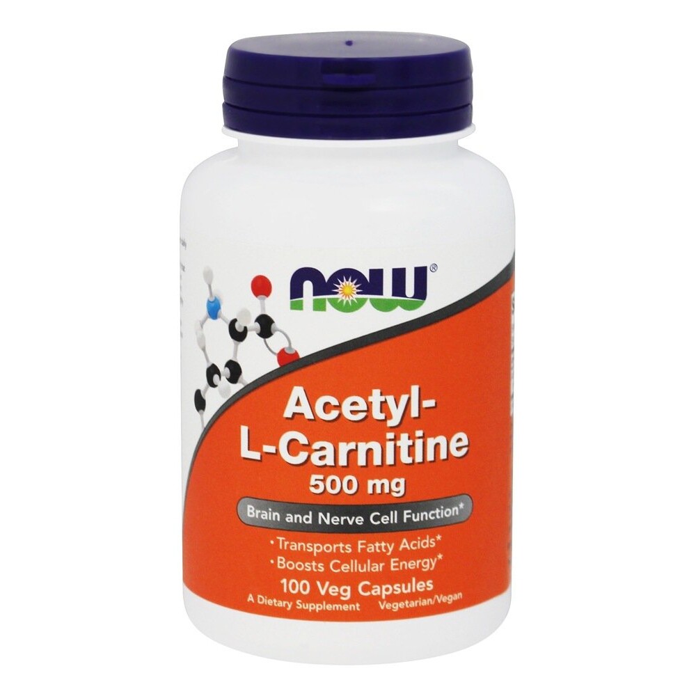 NOW Foods Acetyl L-Carnitine 500 mg., 100 Vegetarian Capsules