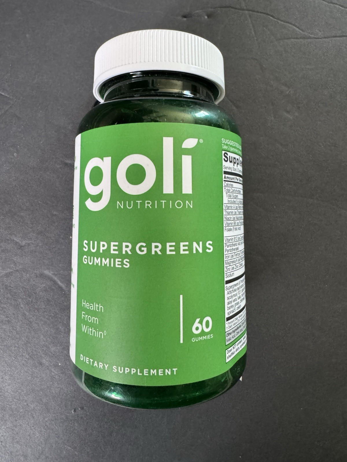 Goli Nutrition Supergreens Gummies Mixed Berry Vegan Gluten-Free Non-GMO 60 Ct