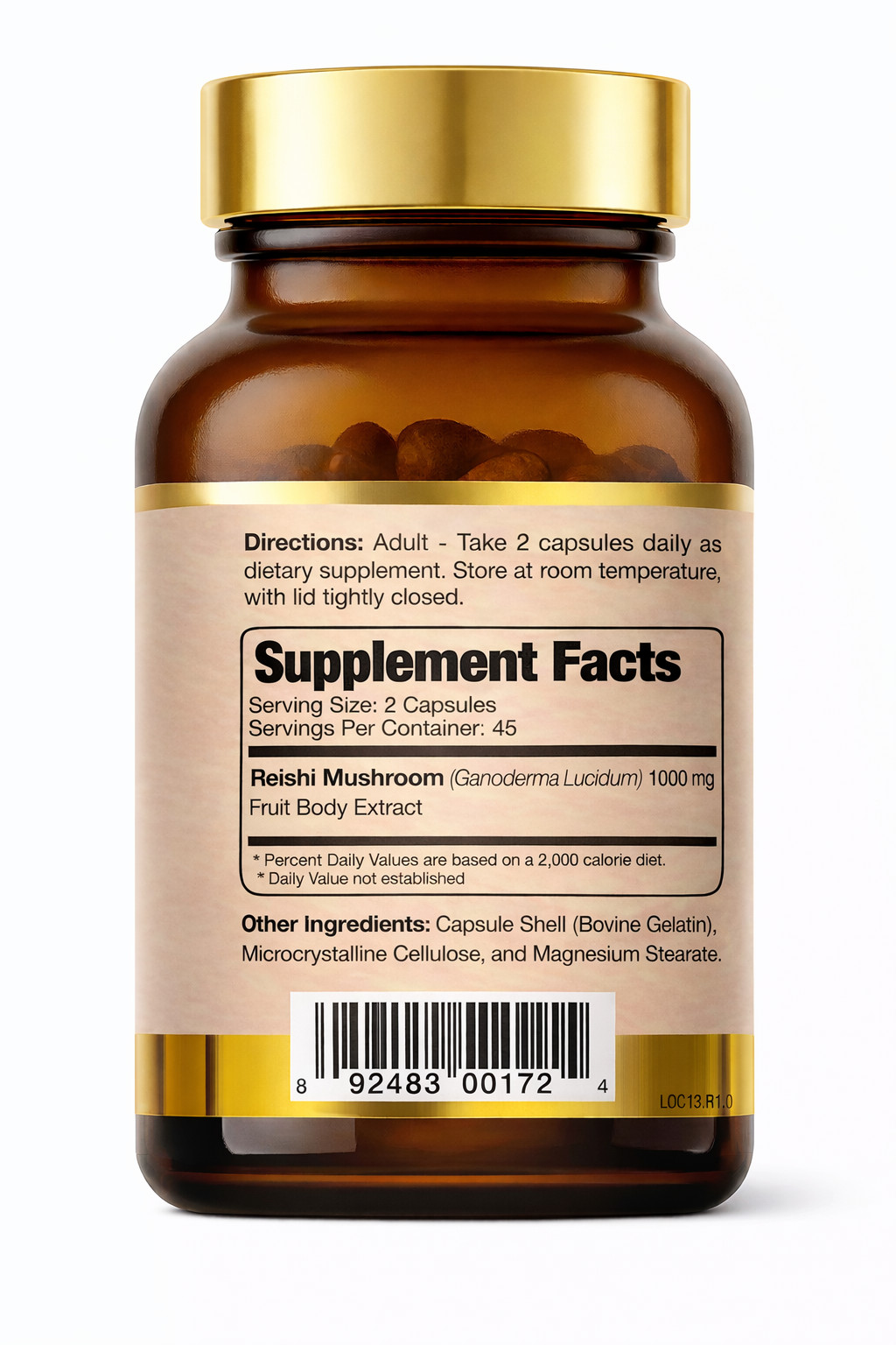 Confidence USA Reishi-Pure 90 Capsules – Reishi Mushroom Extract Immune Support