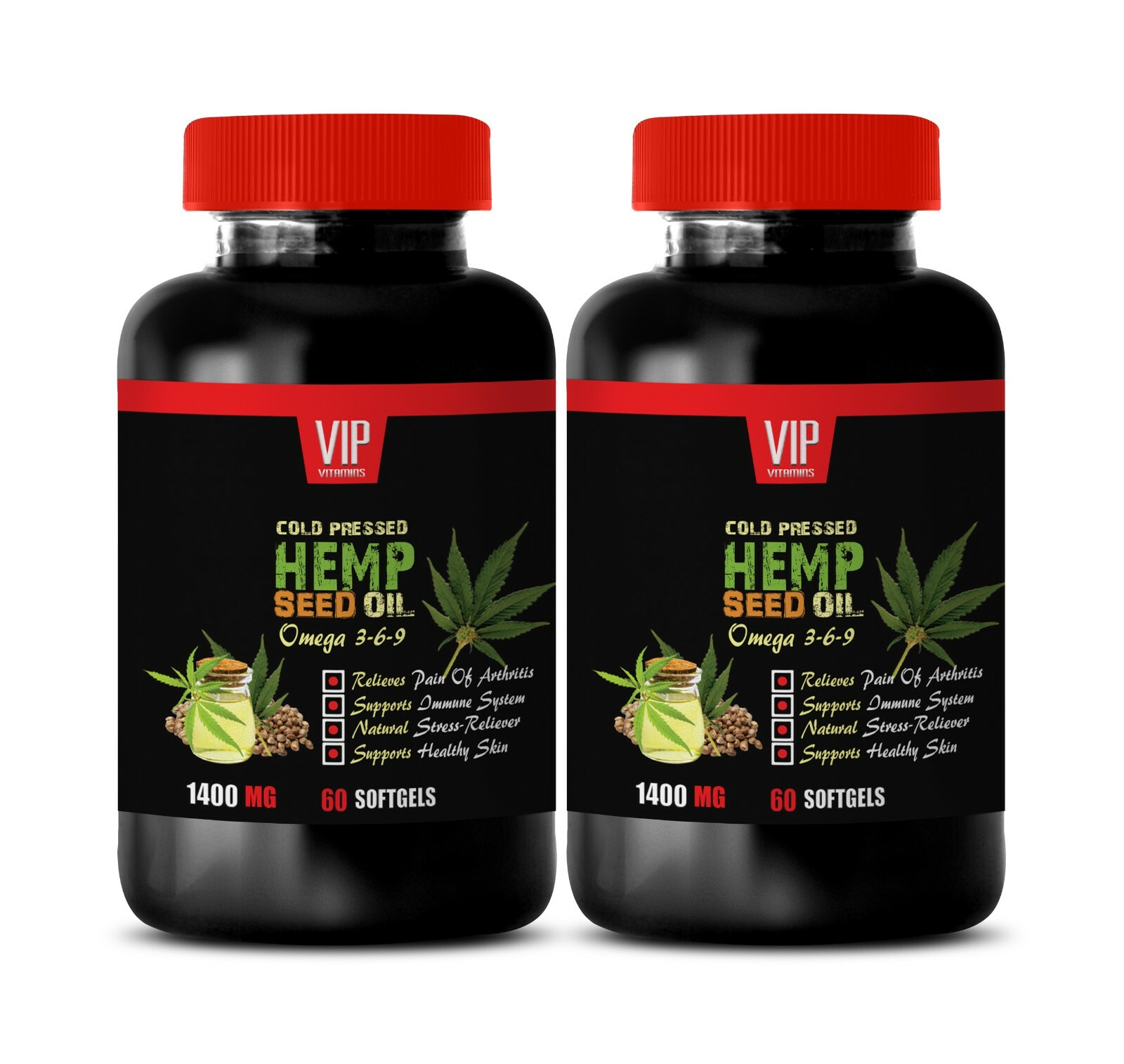 hemp capsules – Hemp Seed Oil 1400mg (2) – ALA supplement for weight