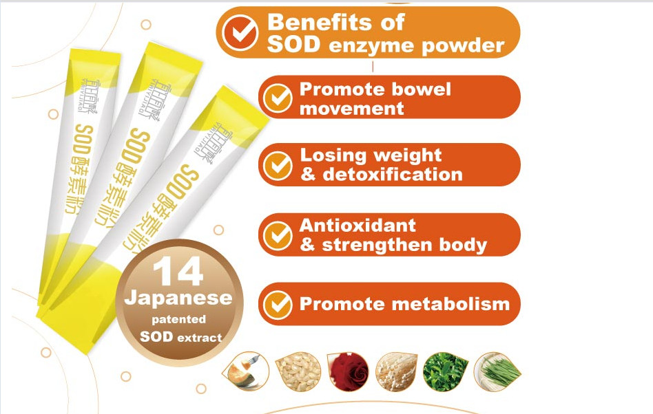 SOD Enzyme Powder by Healthy Enterprise, Inc 30 Sachets. Monthly supply