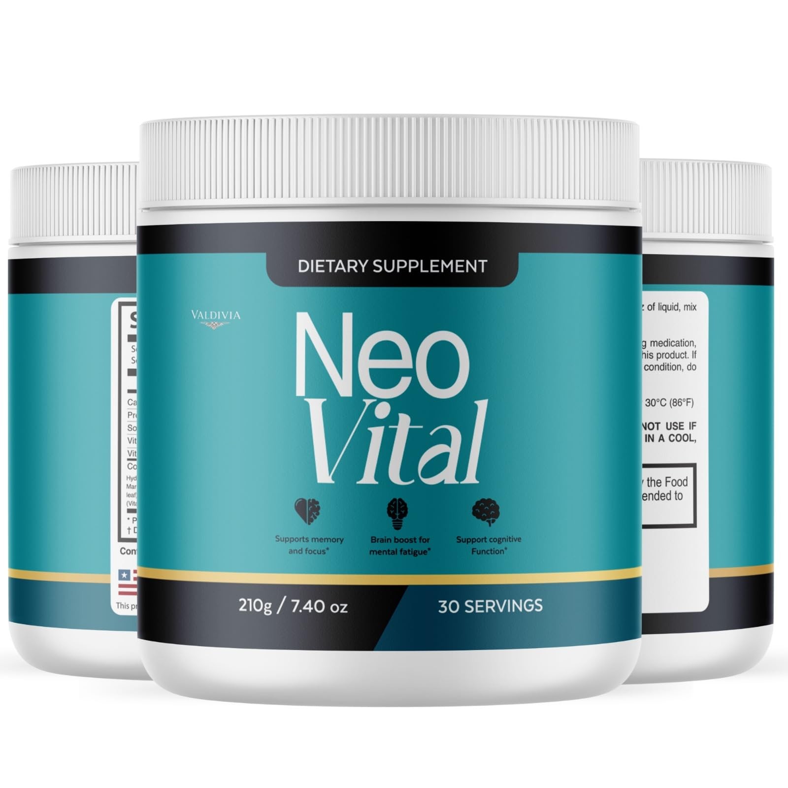 Valdivia NeoVital Powder 3 Pack Daily Wellness Supplement Made in USA Premium