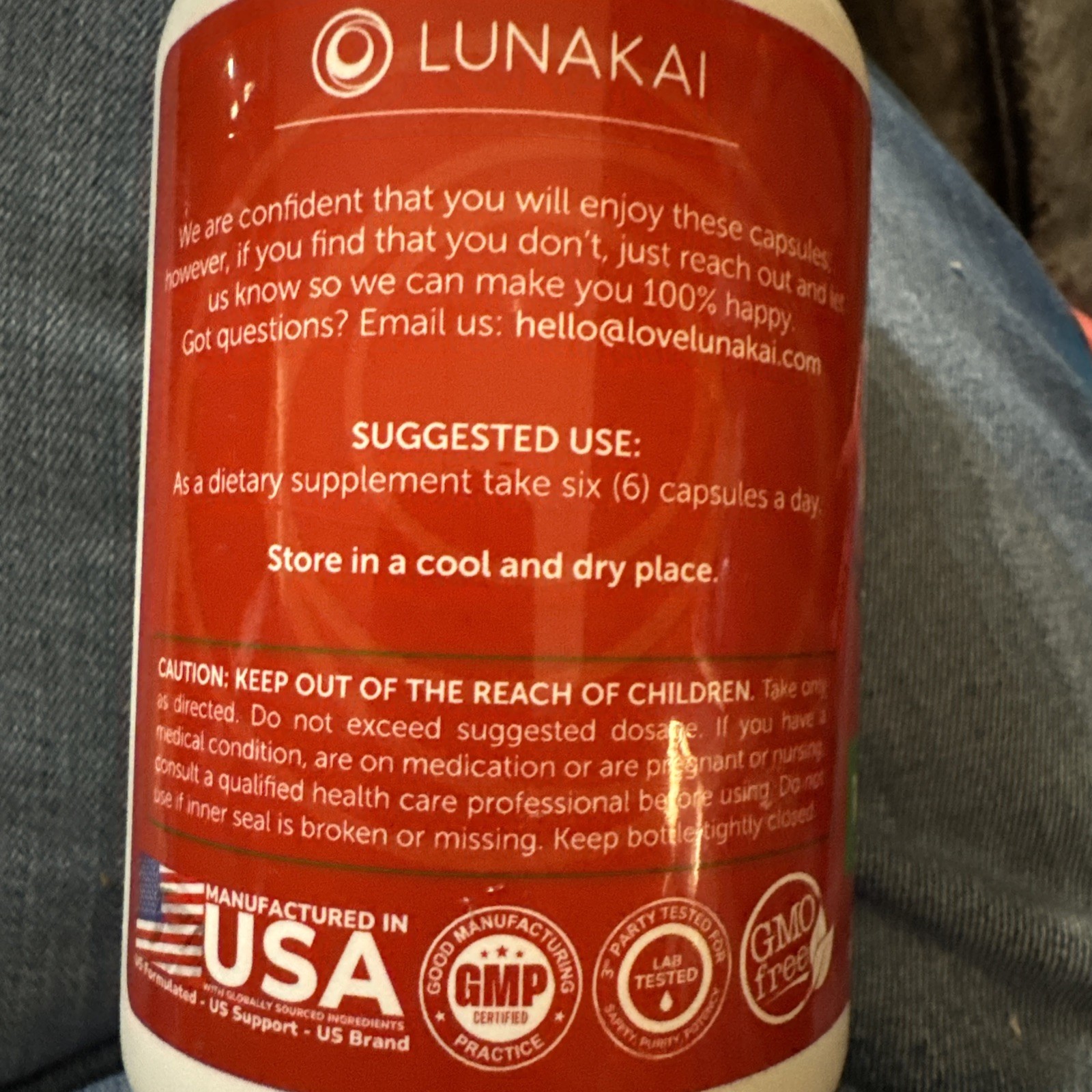 Lunakai USA Made Superfood Fruits & Veggies + Antioxidant Blend 180 Capsules