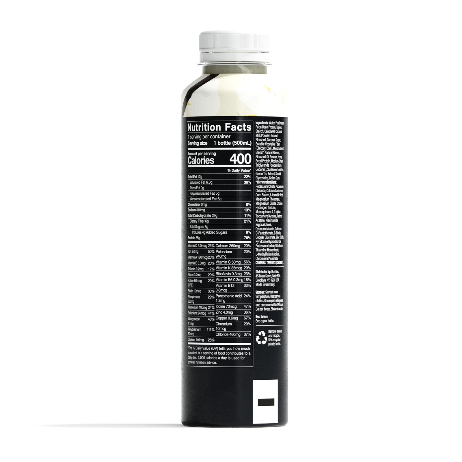 Black Edition RTD High-Protein Meal – Vanilla – 16.9 fl oz (12 Bottles)