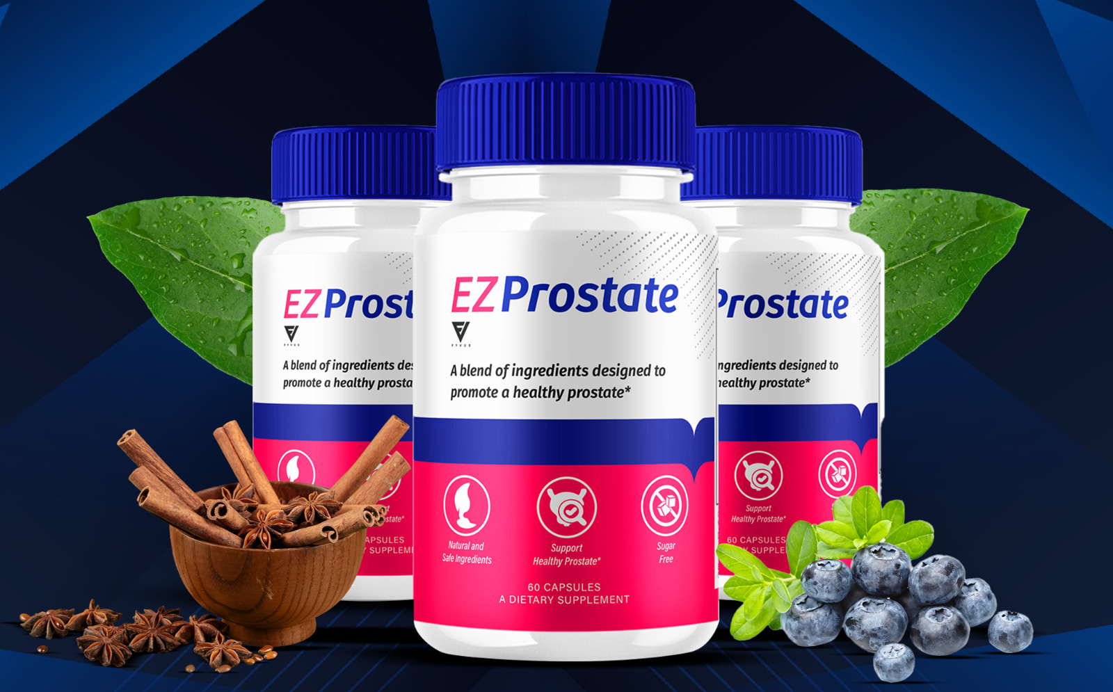 (3 Pack) EZ Prostate Capsules Easy Prostate Advanced Supplement (180 Capsules)