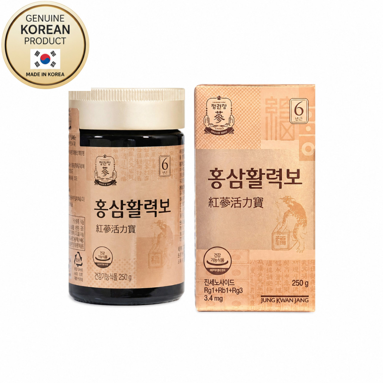 JUNG KWAN JANG Korean Red Ginseng Concentrate 250g 6-Year Root Herbal Supplement