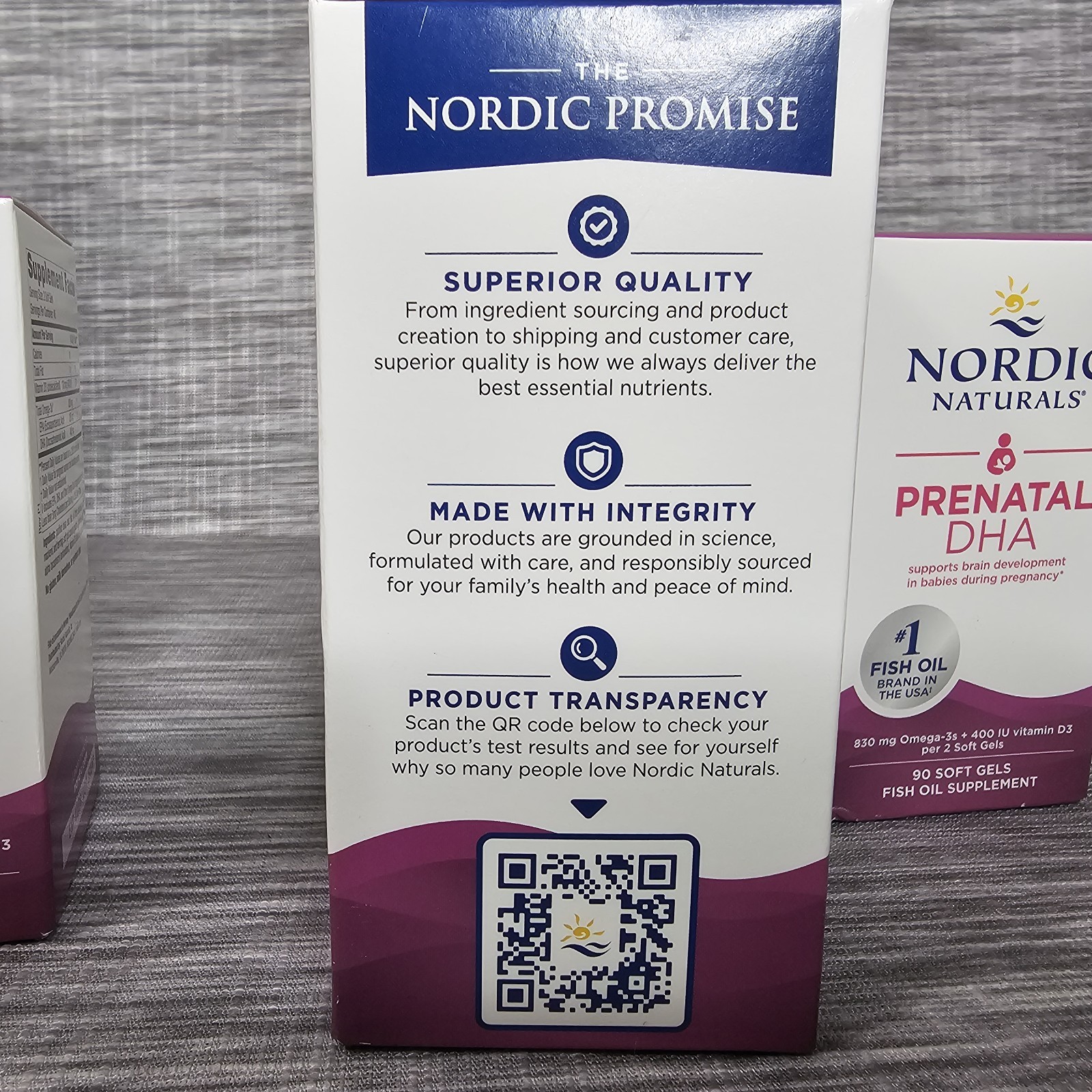 3 Pack Nordic Naturals Prenatal DHA Omega 3 & D3 360 Soft Gels Exp 2027/2028