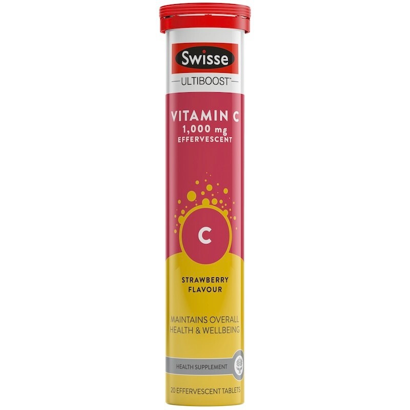 [Swisse] High Strength Vitamin C Effervescent 1000mg 60(20×3) Tablets