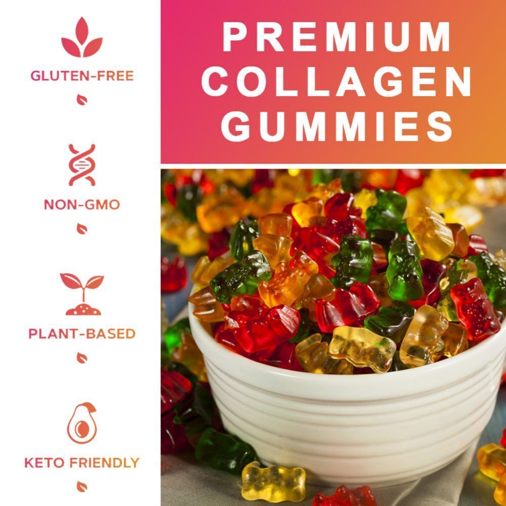 Organic Biotin & Collagen Gummies – Hair, Skin, Nails, Joints Bone Vitamins