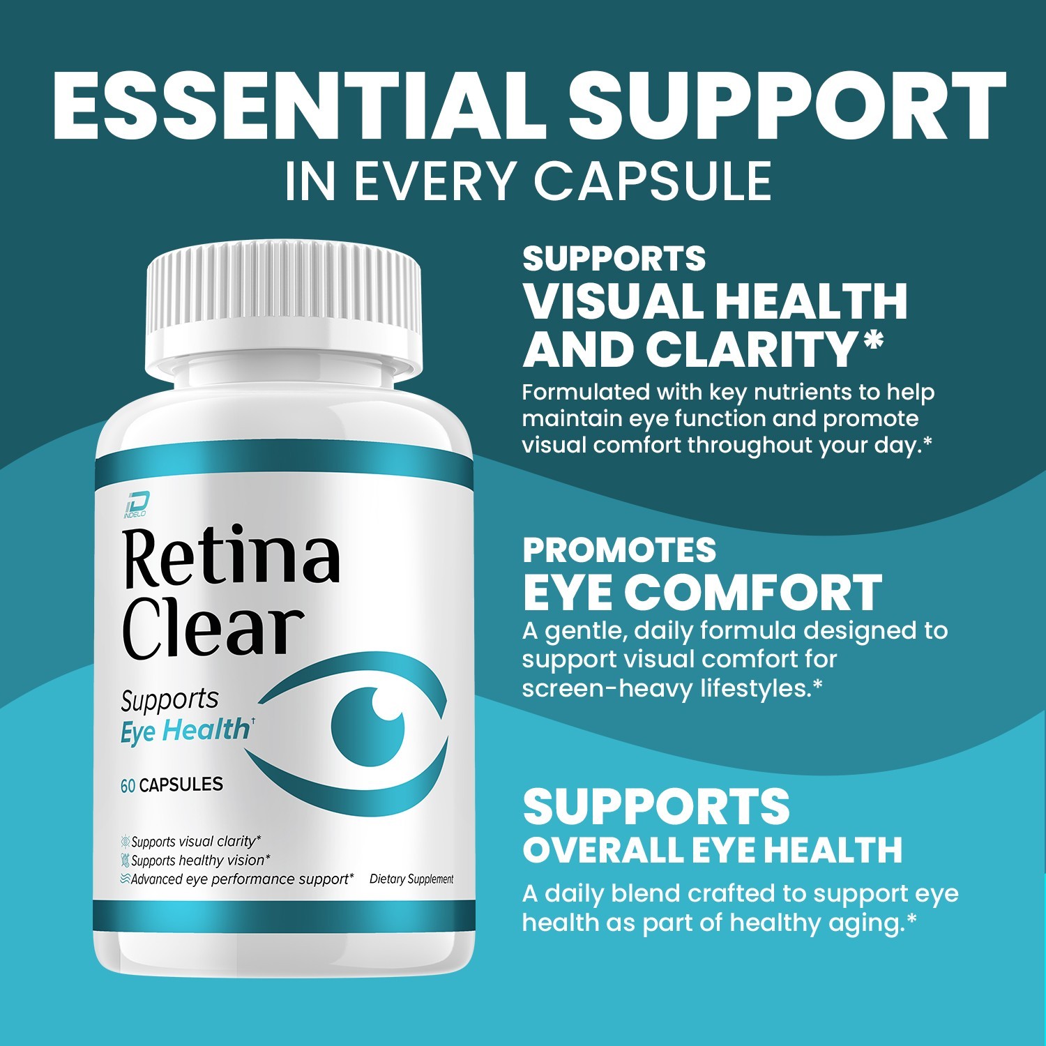 (3 Pack) Retina Clear Eye Support Supplement – RetinaClear Capsules Eye Vitamins