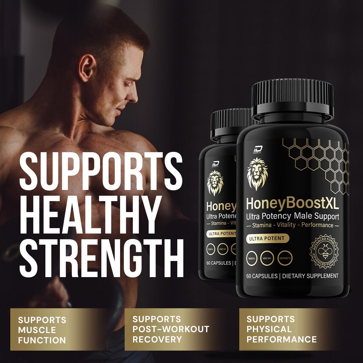 (1 Pack) Honey Boost XL for Men Capsules – HoneyBoost XL Vitamin Complex Energy