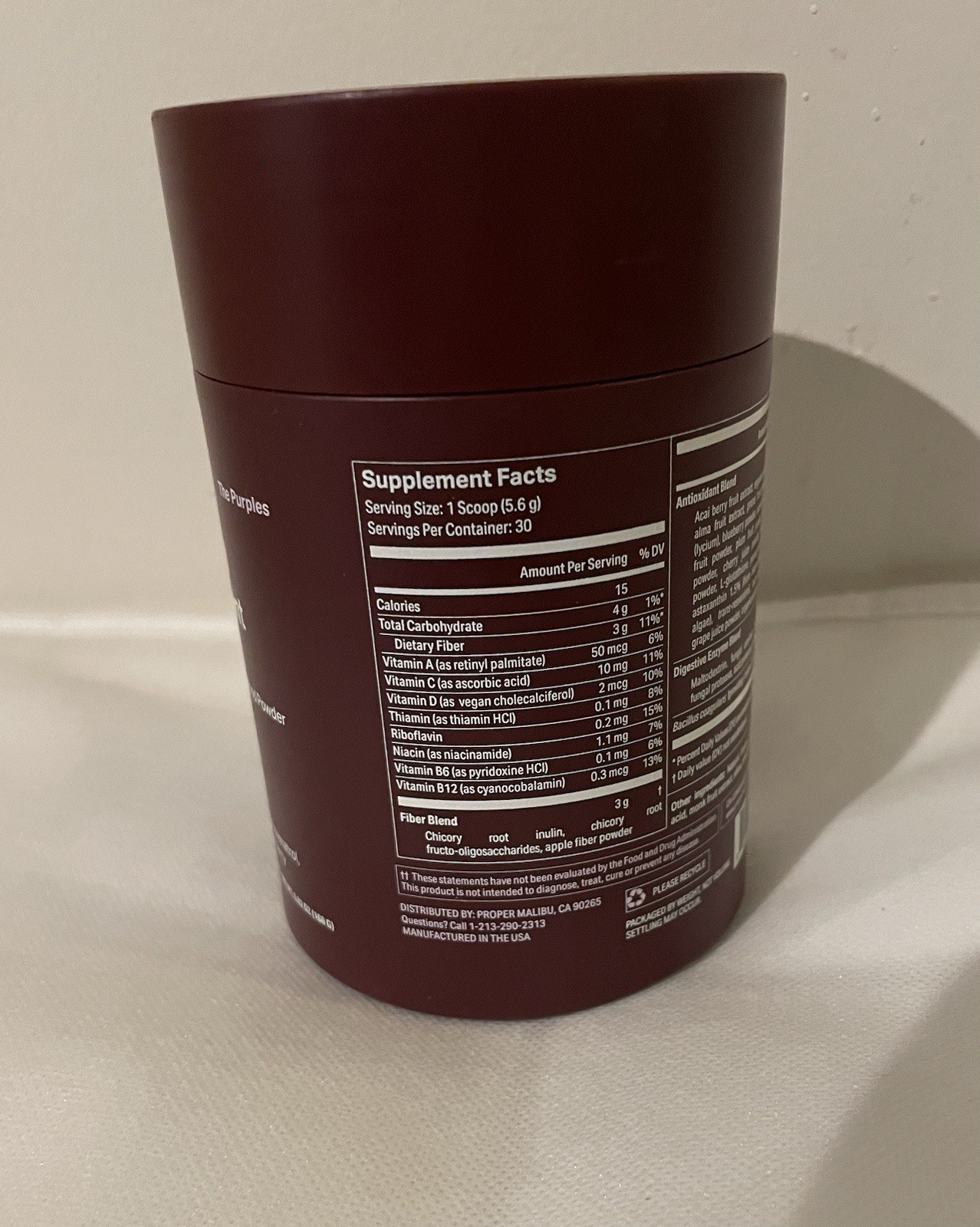 proper Superfood Powder Antioxidant Support Acai Berry Astaxanthin Resveratrol