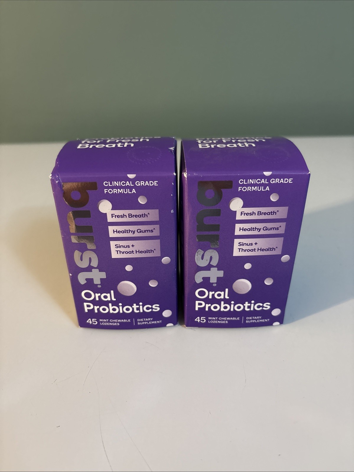 Burst Dental Probiotics 45 Count for Healthy GUMS FRESH BREATH 06/2026 Sealed