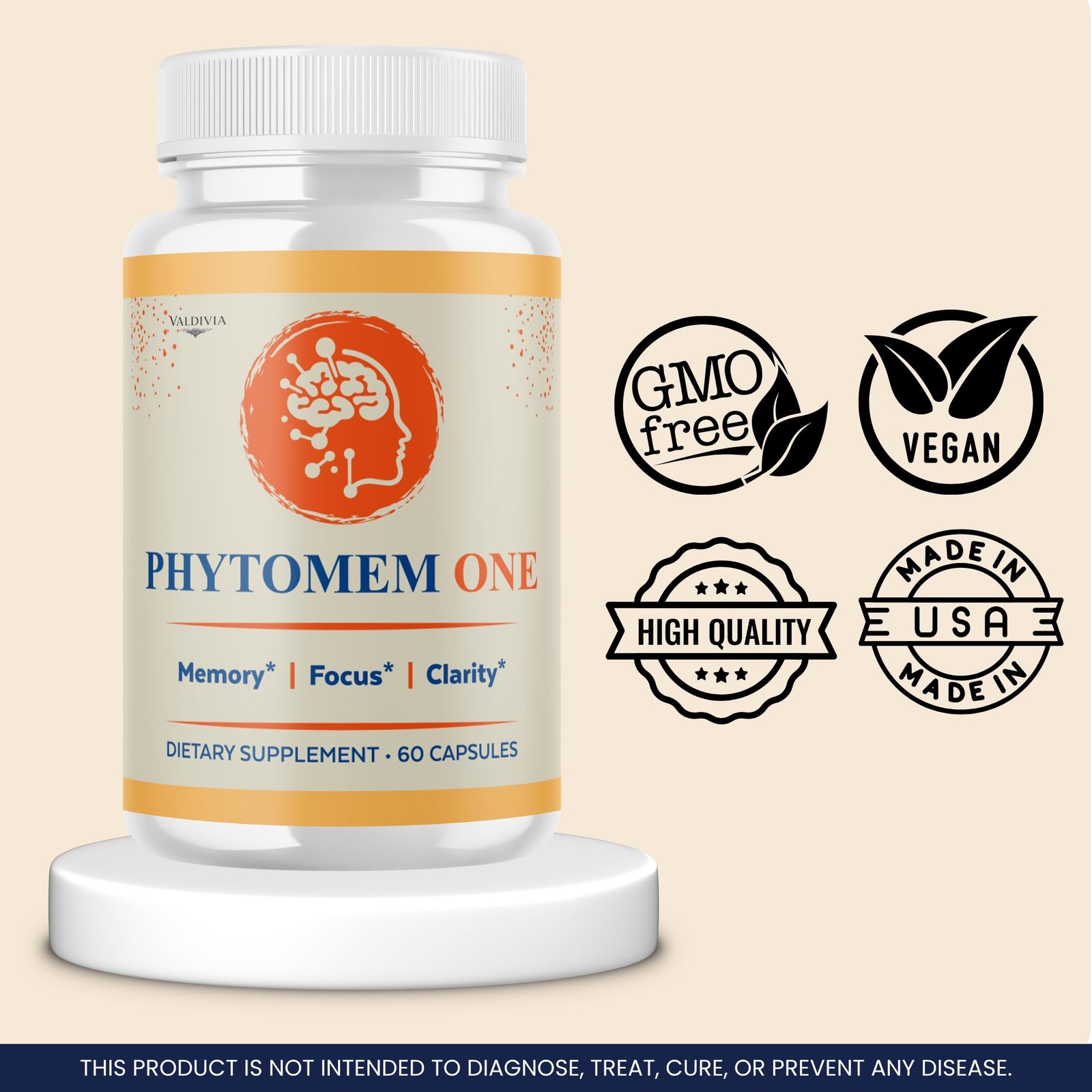 Valdivia (5 Pack) Phytomem One 300 Capsules 5 Pack Brain Support Supplement Made