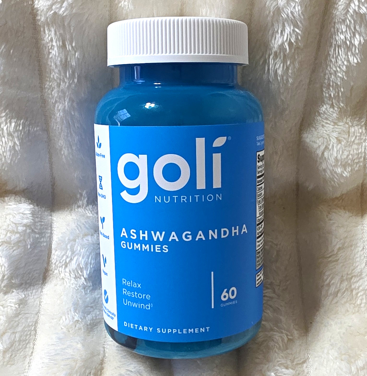 Goli Ashwagandha Gummies 60 Count 300mg Stress & Sleep Support Vegan