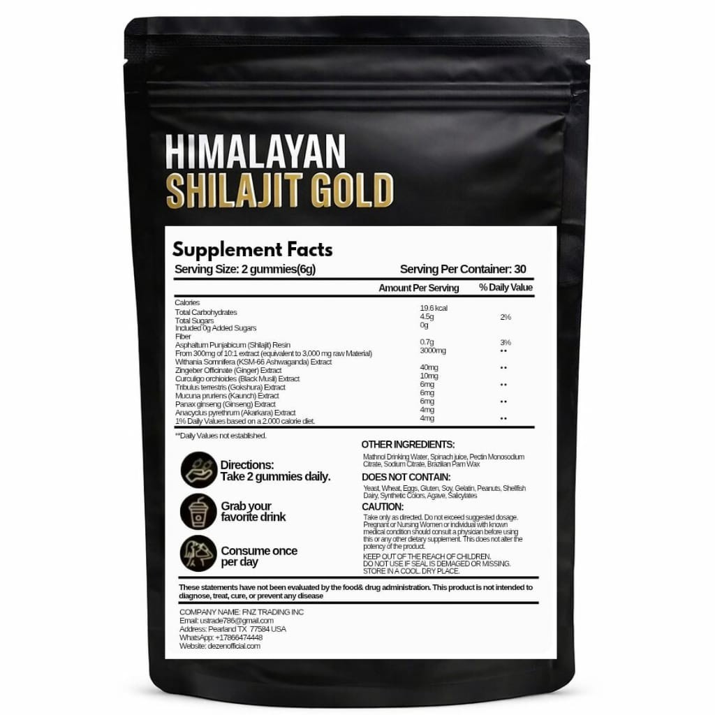 LOCRED Pure Himalayan Shilajit Gummies with Ashwagandha, 60 Count