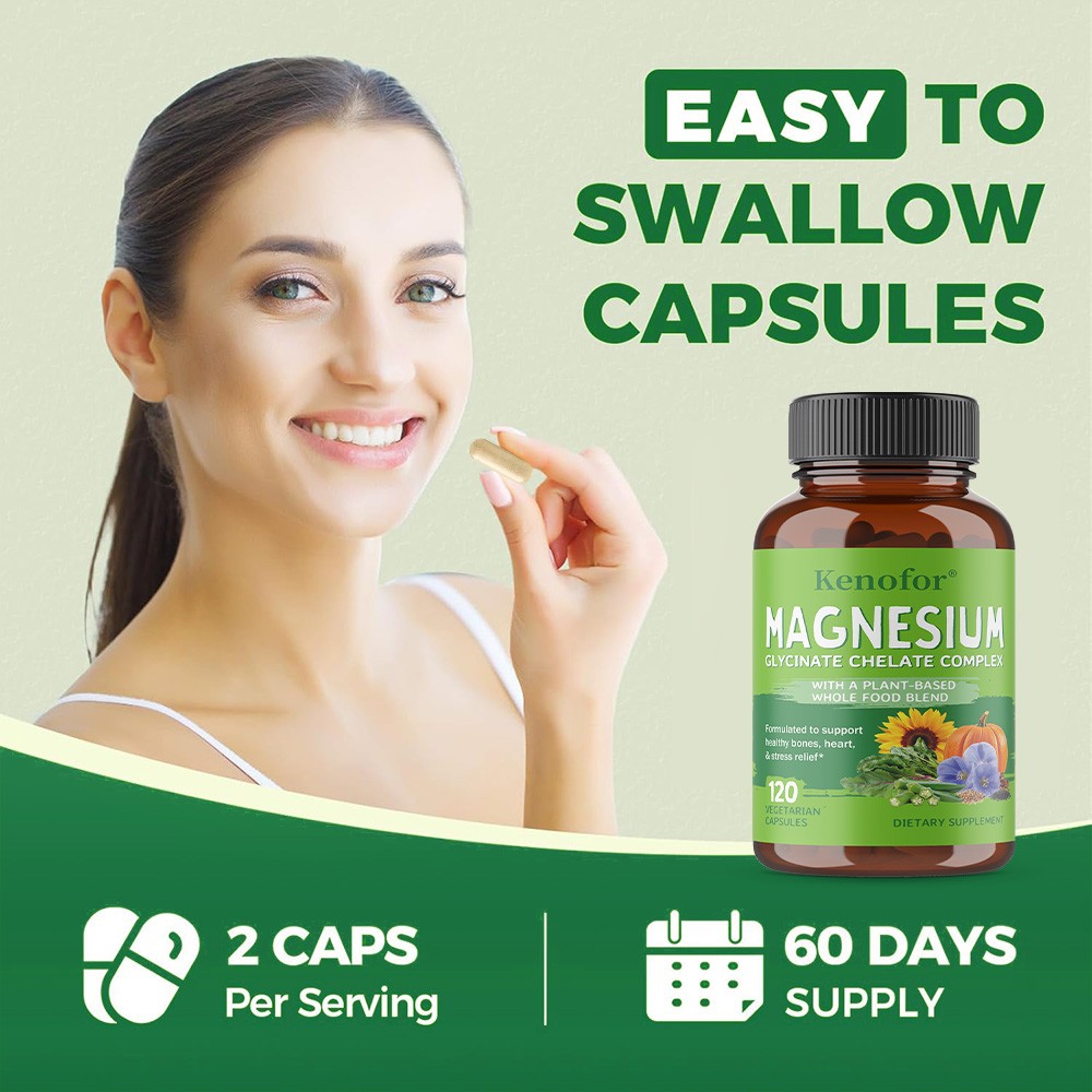Magnesium Glycinate 200 Mg Per Serving Chelated High Absorption Gentle Stomach