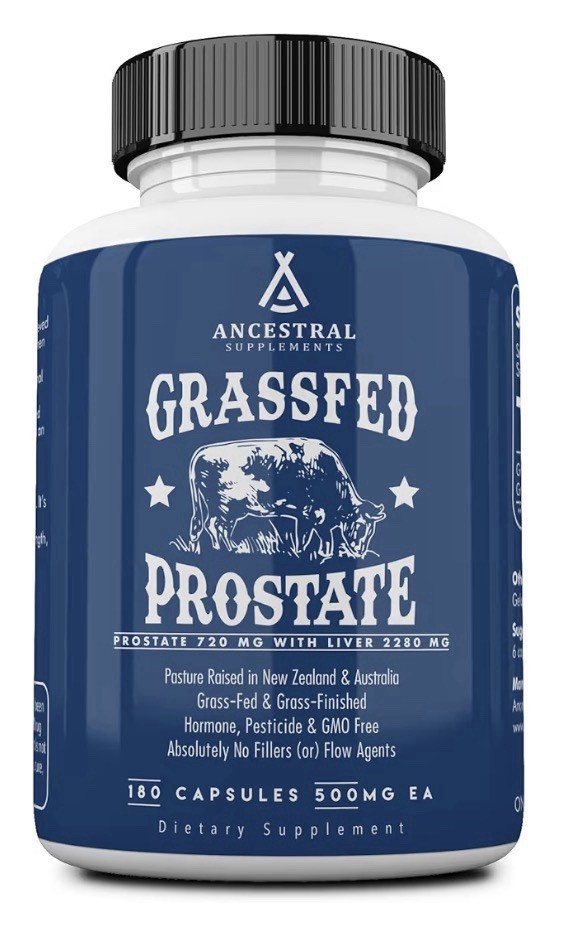 Ancestral Supplements Prostate Grass Fed Beef Supplements For Men 180 Capsules