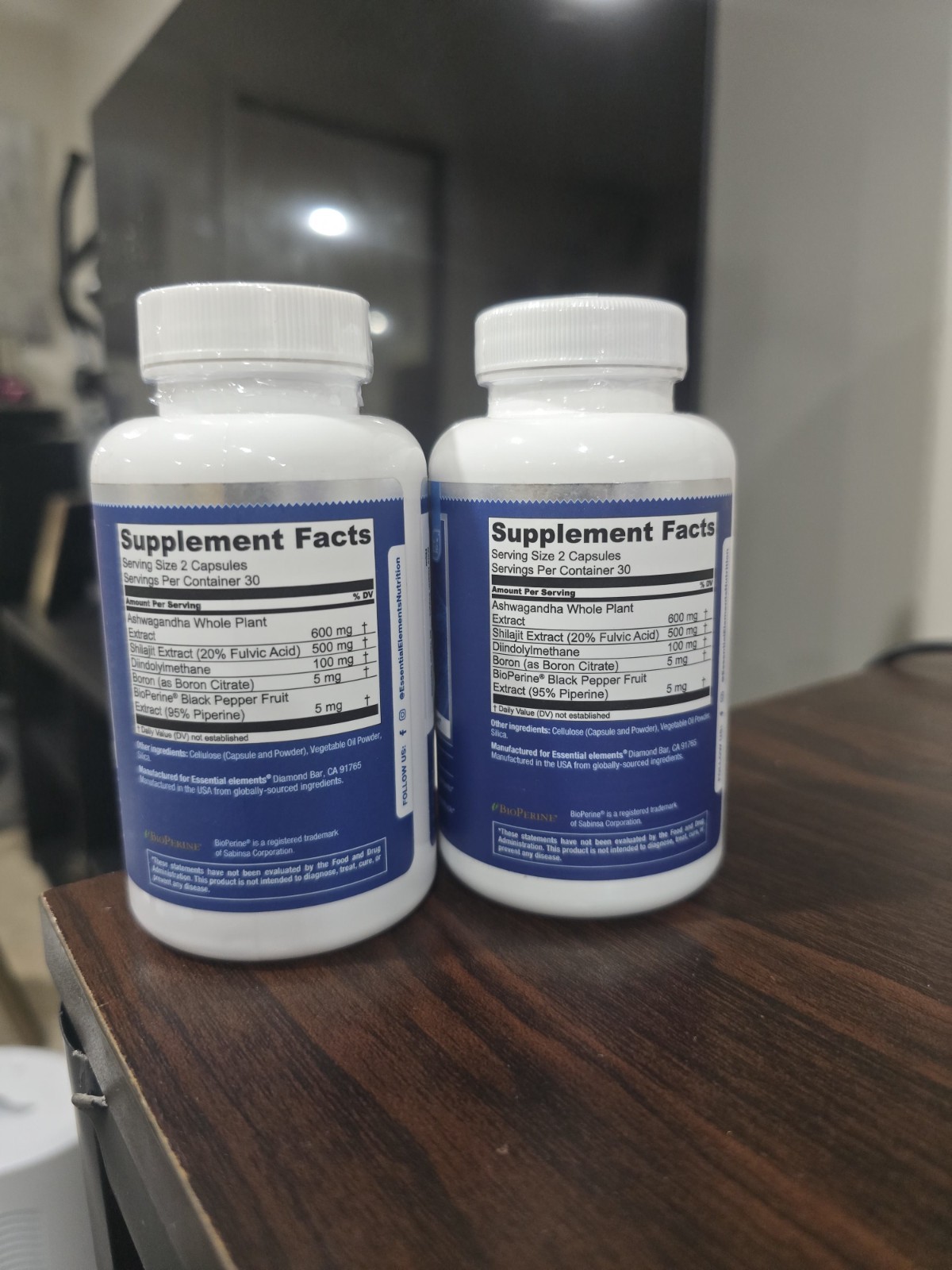 Essential Elements T-Hero Male Health & T-Support 60 Vegan Caps each one(2-PACK)