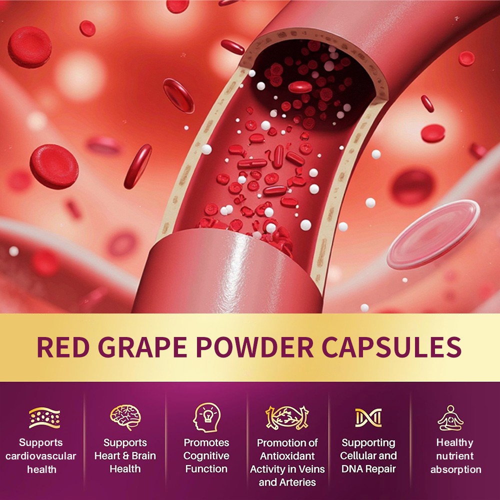 StressXcel Red Grape Extract 400mg and Resveratrol Supplement 120 Veggie Capsule