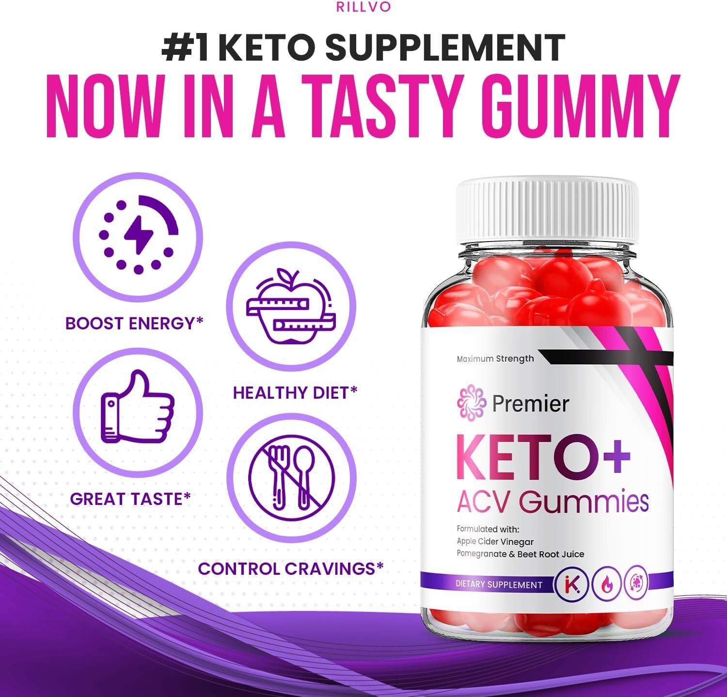 (5 Pack) Premier Keto ACV Gummies – Official – Keto Premiere ACV Advanced…