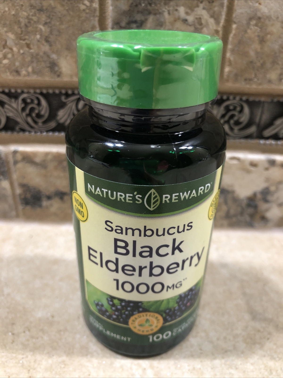 Sambucus Black Elderberry 1000 mg – 100 Capsules –