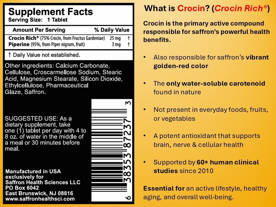 CROCIN RICH II – for Energy, Mobility, Joint Health & Wellness – 30ct/bottle